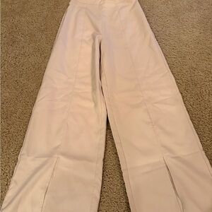 SHEIN Elegant Cream Wide-Leg Pants